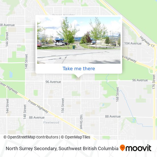 North Surrey Secondary map