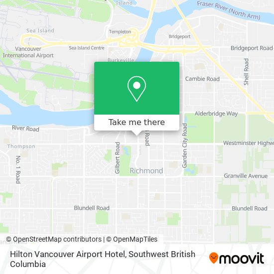 Hilton Vancouver Airport Hotel map