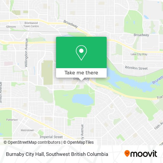 Burnaby City Hall map