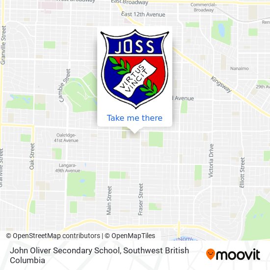 John Oliver Secondary School map