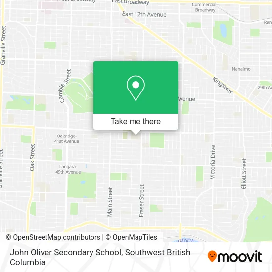John Oliver Secondary School map