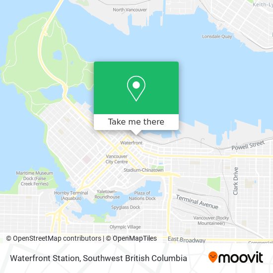 Waterfront Station map