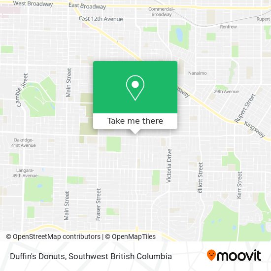 Duffin's Donuts map
