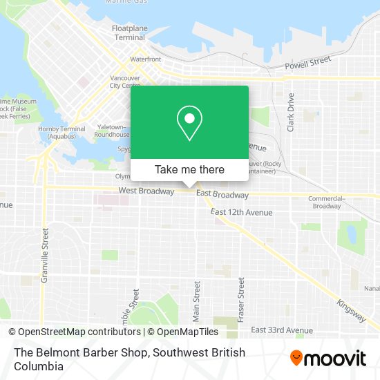 The Belmont Barber Shop map