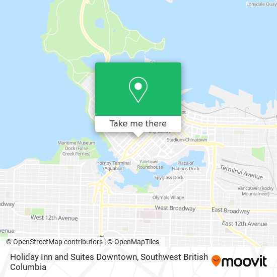 Holiday Inn and Suites Downtown map