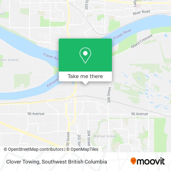 Clover Towing map