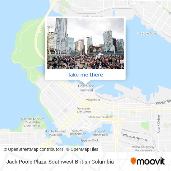 Jack Poole Plaza map