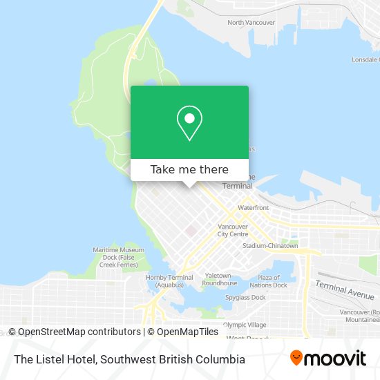 The Listel Hotel map
