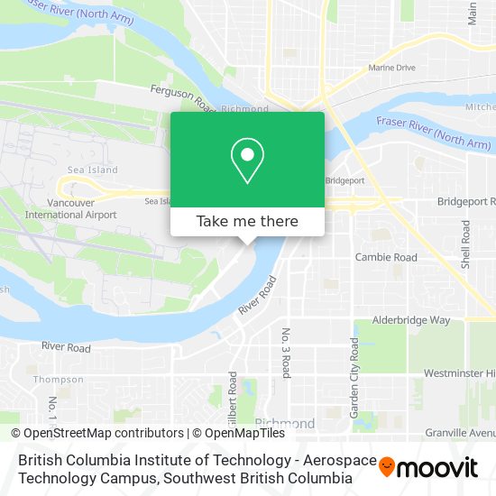 British Columbia Institute of Technology - Aerospace Technology Campus map