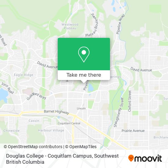 Douglas College - Coquitlam Campus map