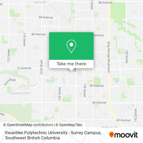 Kwantlen Polytechnic University - Surrey Campus map
