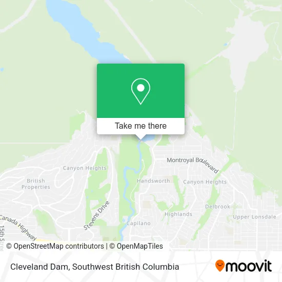 Cleveland Dam map