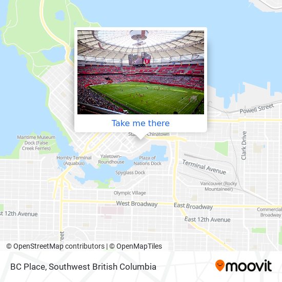 BC Place map