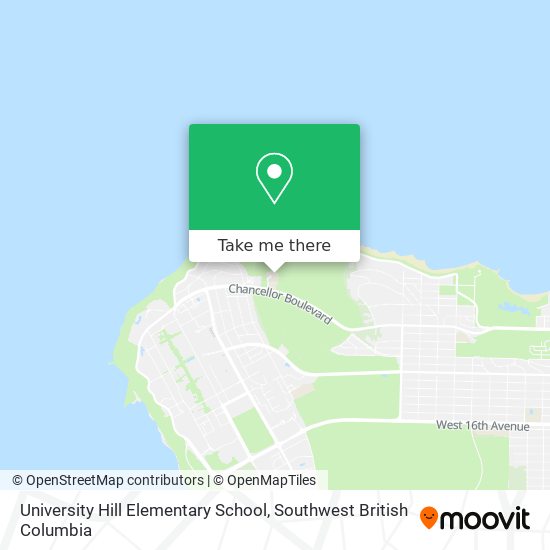 University Hill Elementary School map