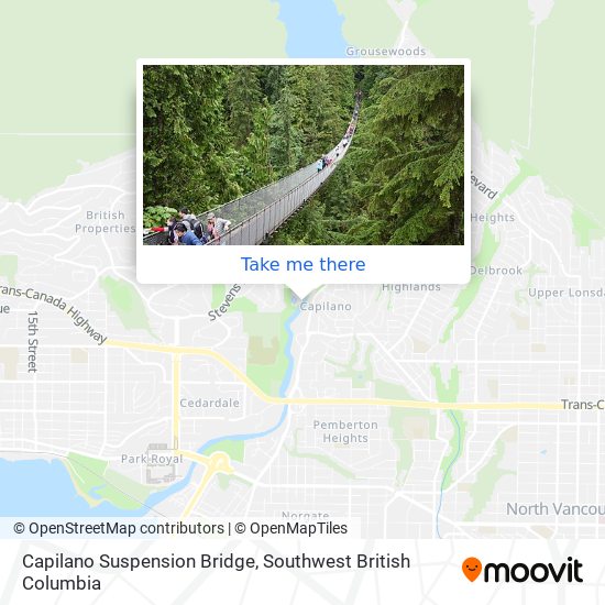 Capilano Suspension Bridge map