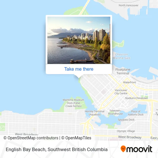 English Bay Beach map