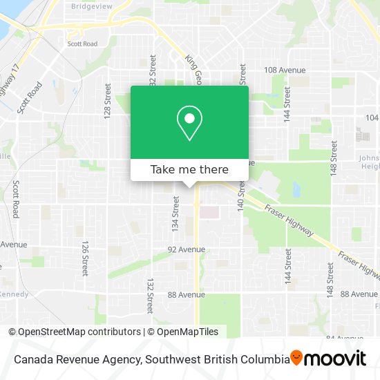 Canada Revenue Agency map