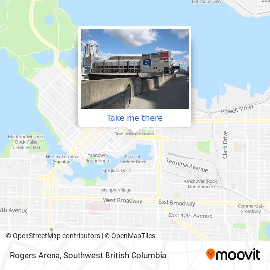 Rogers Arena map