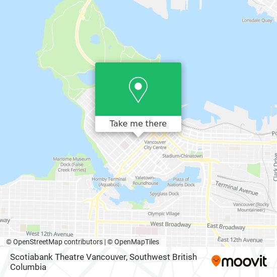 Scotiabank Theatre Vancouver map