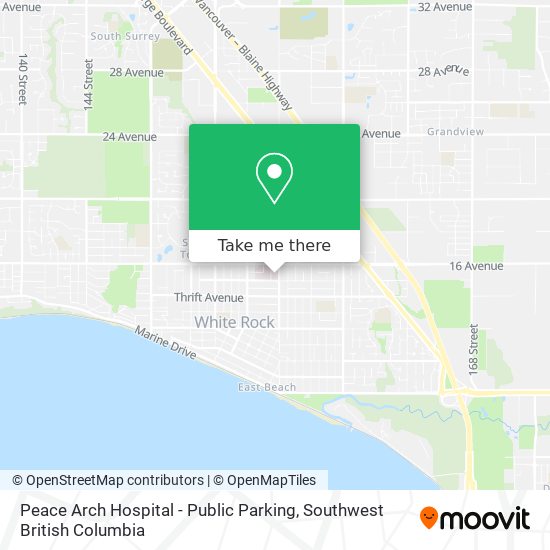 Peace Arch Hospital - Public Parking plan