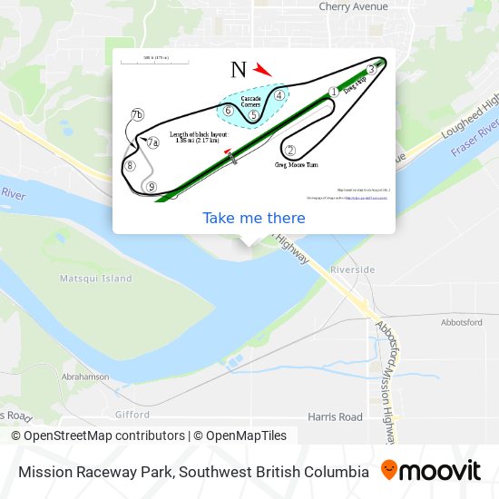 Mission Raceway Park map