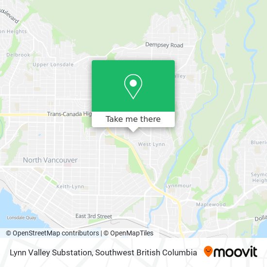 Lynn Valley Substation map