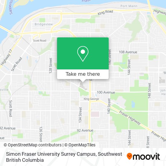 Simon Fraser University Surrey Campus map