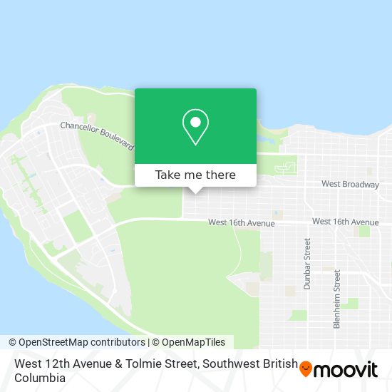 West 12th Avenue & Tolmie Street map