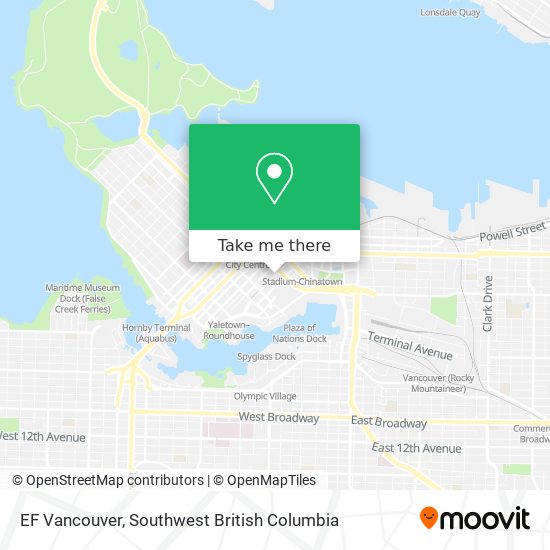 EF Vancouver map