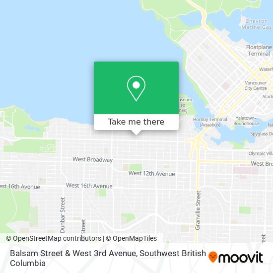 Balsam Street & West 3rd Avenue map