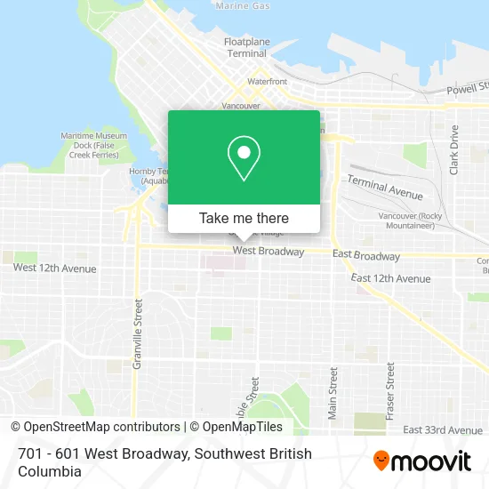701 - 601 West Broadway map