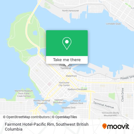 Fairmont Hotel-Pacific Rim map