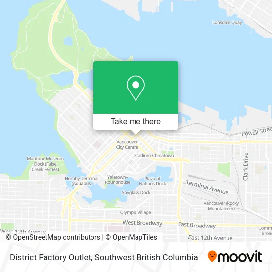Vancouver Outlet Mall Map How To Get To District Factory Outlet In Vancouver By Bus Or Skytrain?
