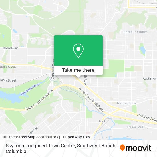 SkyTrain-Lougheed Town Centre map