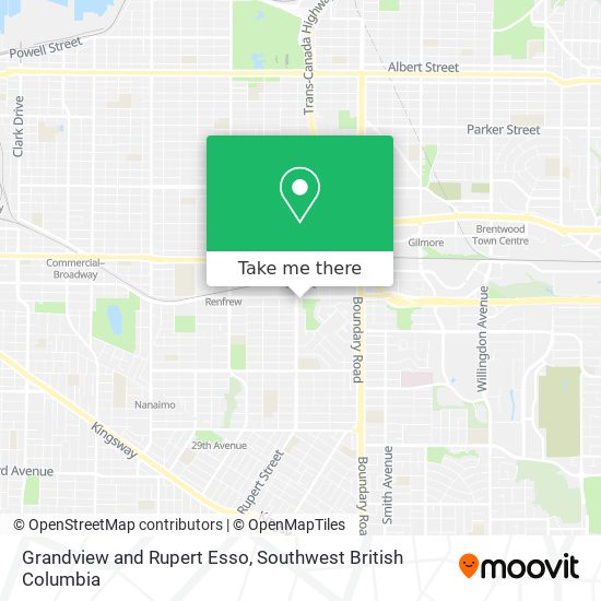 Grandview and Rupert Esso map