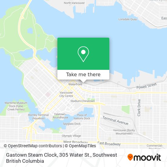 Gastown Steam Clock, 305 Water St. plan