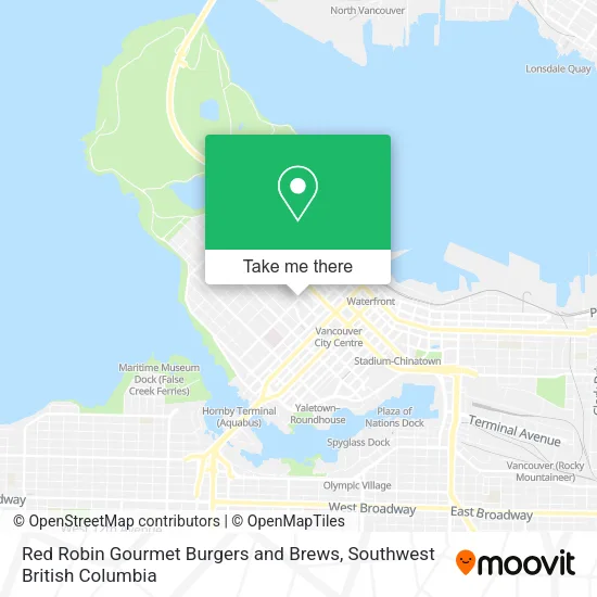 Red Robin Gourmet Burgers and Brews map