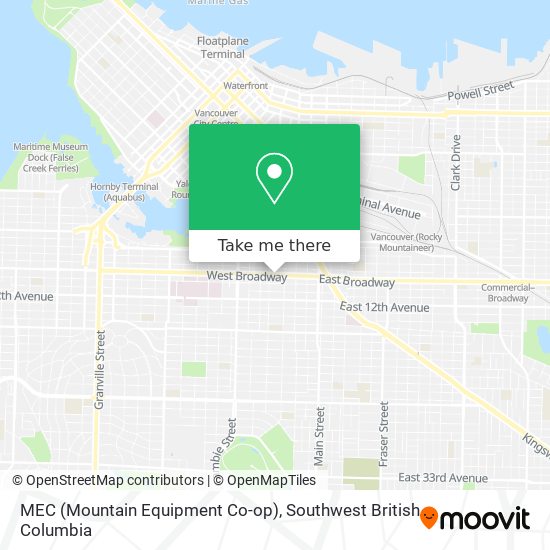 MEC (Mountain Equipment Co-op) map