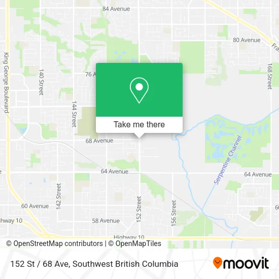 152 St / 68 Ave map