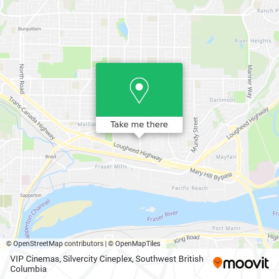 VIP Cinemas, Silvercity Cineplex map