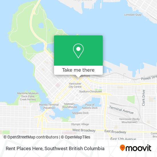 Rent Places Here map