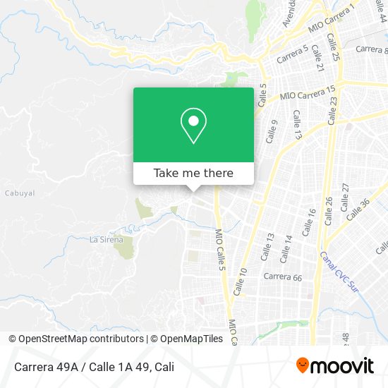 Mapa de Carrera 49A / Calle 1A 49