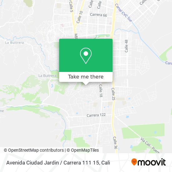 Mapa de Avenida Ciudad Jardin / Carrera 111 15