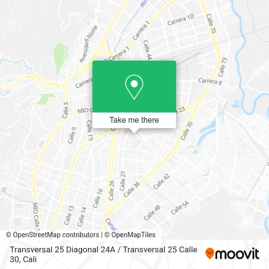 Mapa de Transversal 25 Diagonal 24A / Transversal 25 Calle 30