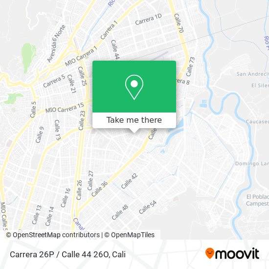 Mapa de Carrera 26P / Calle 44 26O