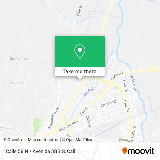 Mapa de Calle 58 N / Avenida 3BBIS