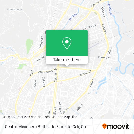 Mapa de Centro Misionero Bethesda Floresta Cali