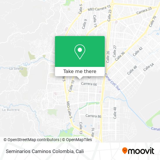 Mapa de Seminarios Caminos Colombia