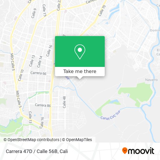 Mapa de Carrera 47D / Calle 56B