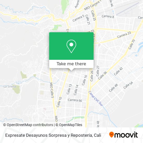 Expresate Desayunos Sorpresa y Repostería map